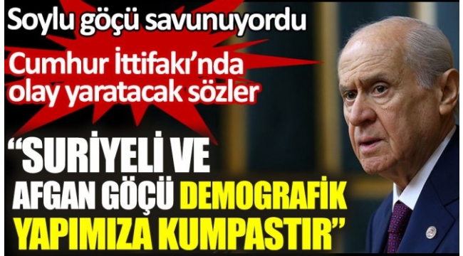 Bahçeli: Suriyeli ve Afgan göçü demografik yapımıza kumpastır