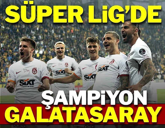 Süper Lig'de şampiyon Galatasaray