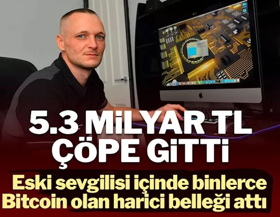 Bitcoin dolu harici belleği yanlışlıkla çöpe attı: 5.3 milyar TL'lik sanal parayı kaybetti