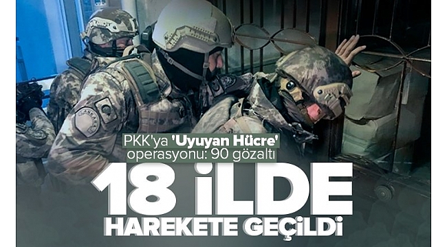 PKK'nın hücre istihbarat yapılanmasına eş zamanlı operasyon: 90 gözaltı.