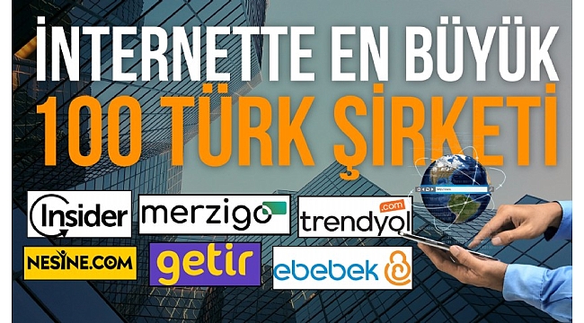 2023 yılı için Türkiye'nin internetteki en değerli şirketleri belirlendi. Peki internetteki en büyük 100 şirket hangileri? Ciroları ne kadar?