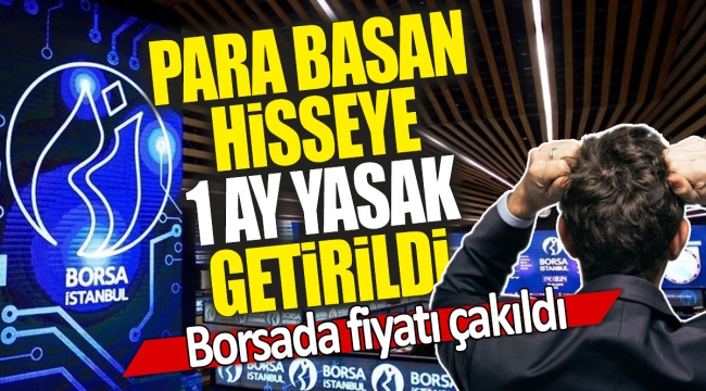 Para basan hisseye 1 ay yasak getirildi: Borsada fiyatı çakıldı