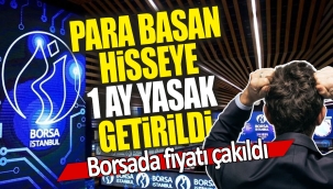 Para basan hisseye 1 ay yasak getirildi: Borsada fiyatı çakıldı 